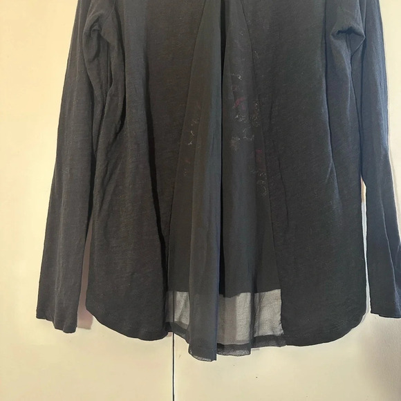 Lucky brand Embroidered sheer back long sleeve top size M - Picture 9 of 14